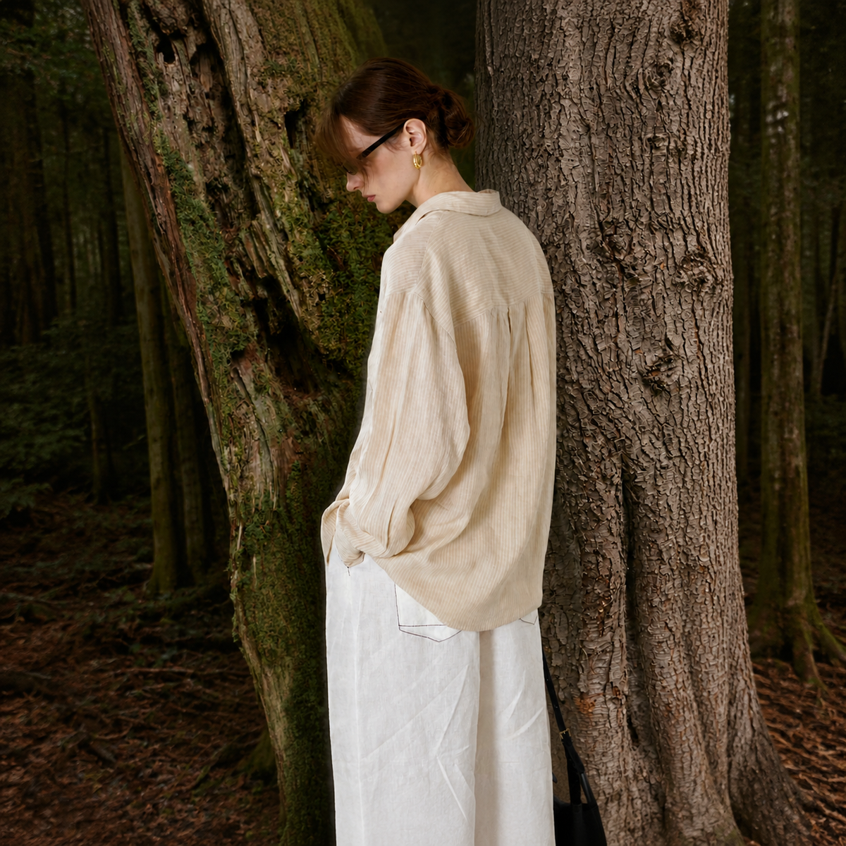 Striped Lyocell Linen Shirt
