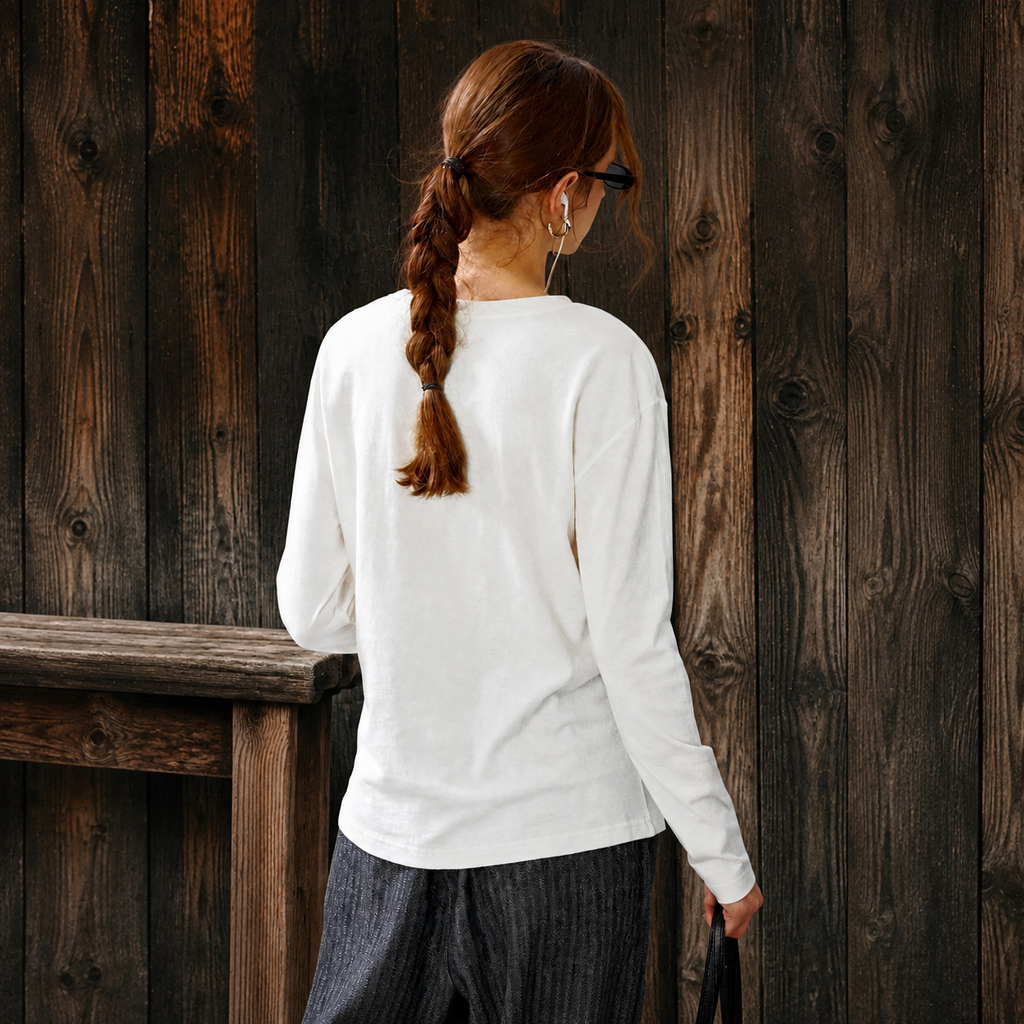 V-Neck Long Sleeve T-Shirt