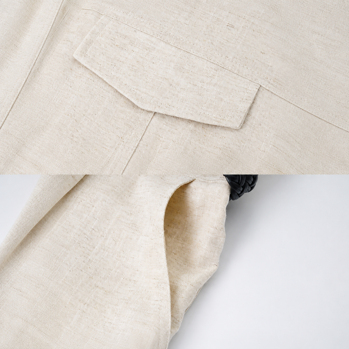 Retro Pure Linen Shirt Dress