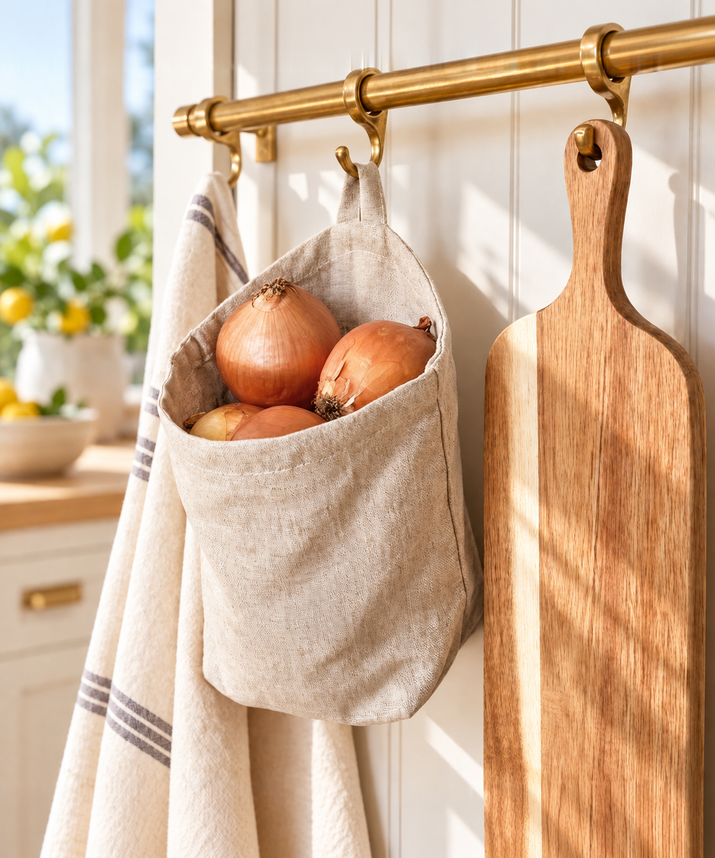 Linen Hanging Storage Bag — Natural — image 3