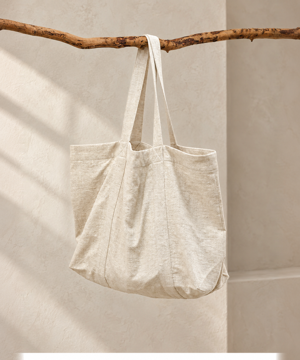 Large Canvas Tote Bag — Khaki — image 2