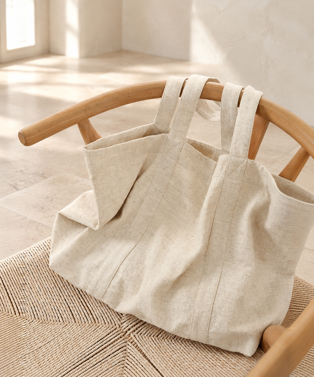 Large Canvas Tote Bag — Khaki — image 5