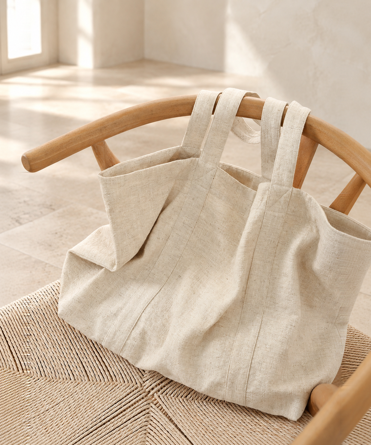 Large Canvas Tote Bag — Khaki — image 5