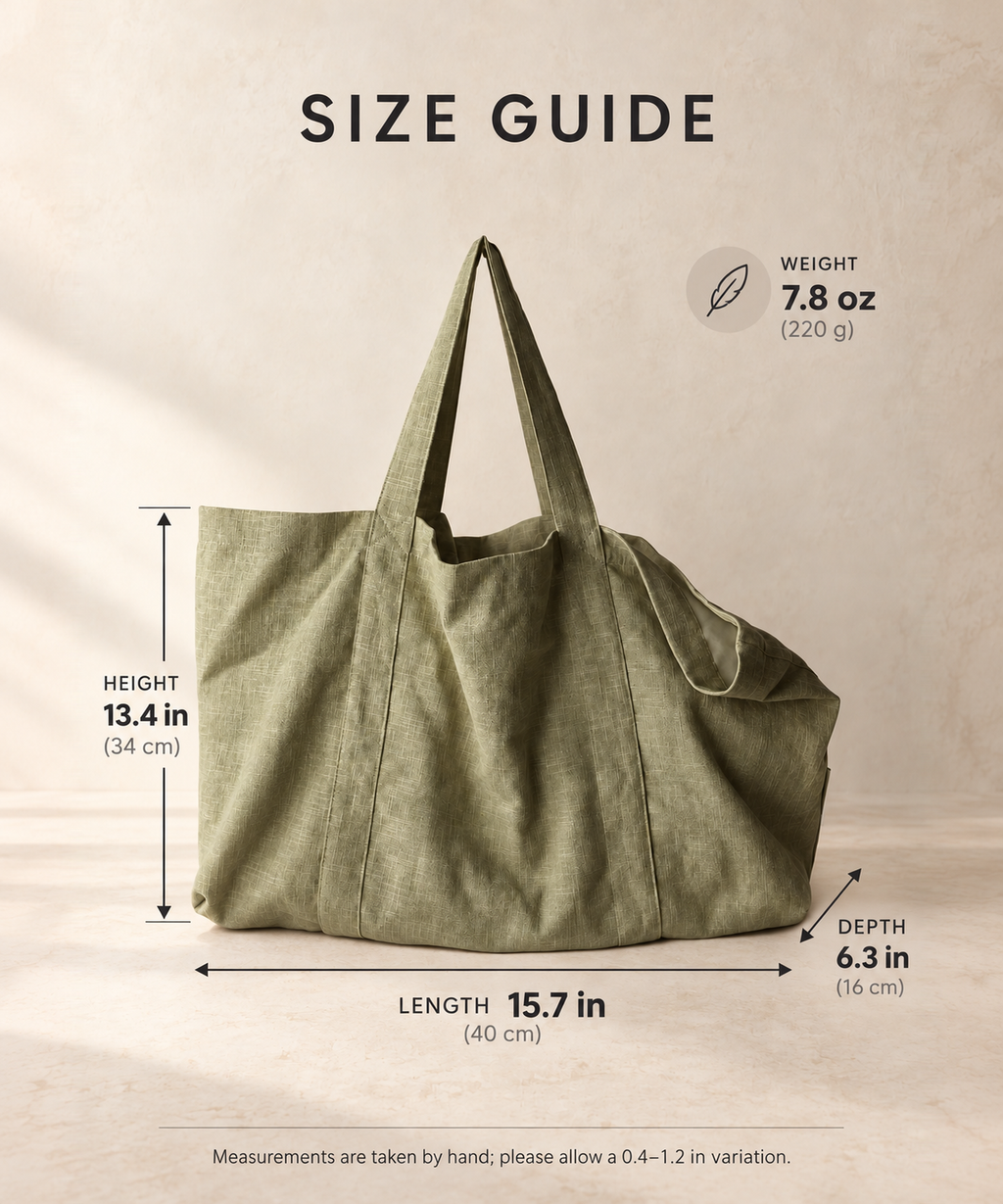 Large Canvas Tote Bag — Green — image 3
