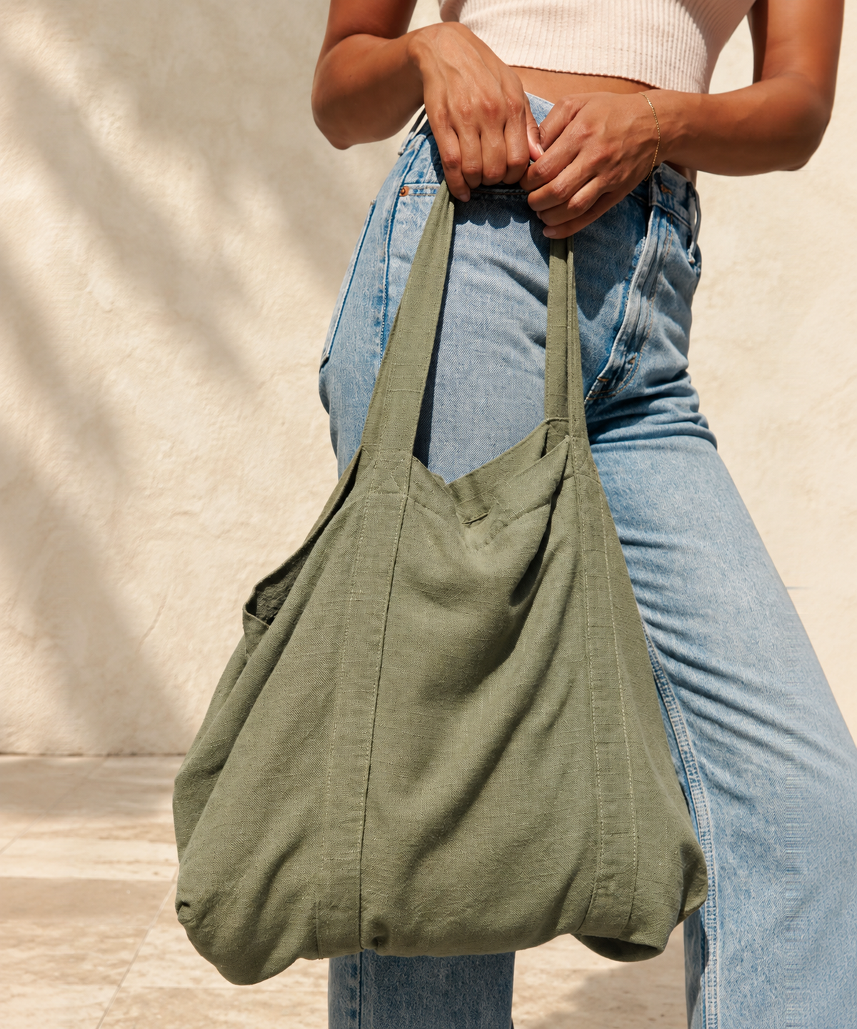 Large Canvas Tote Bag — Green — image 5