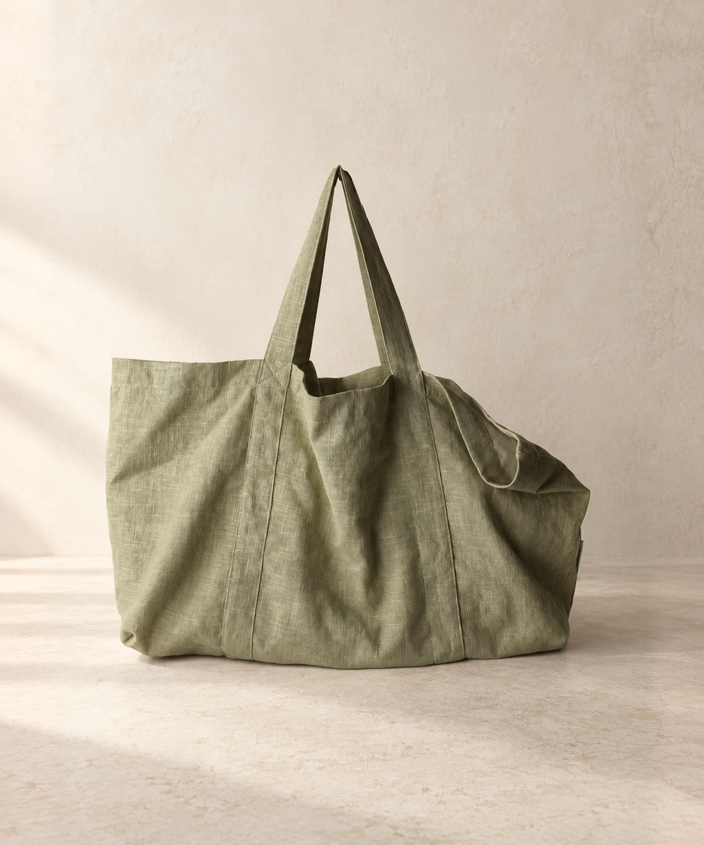 Large Canvas Tote Bag — Green — image 6