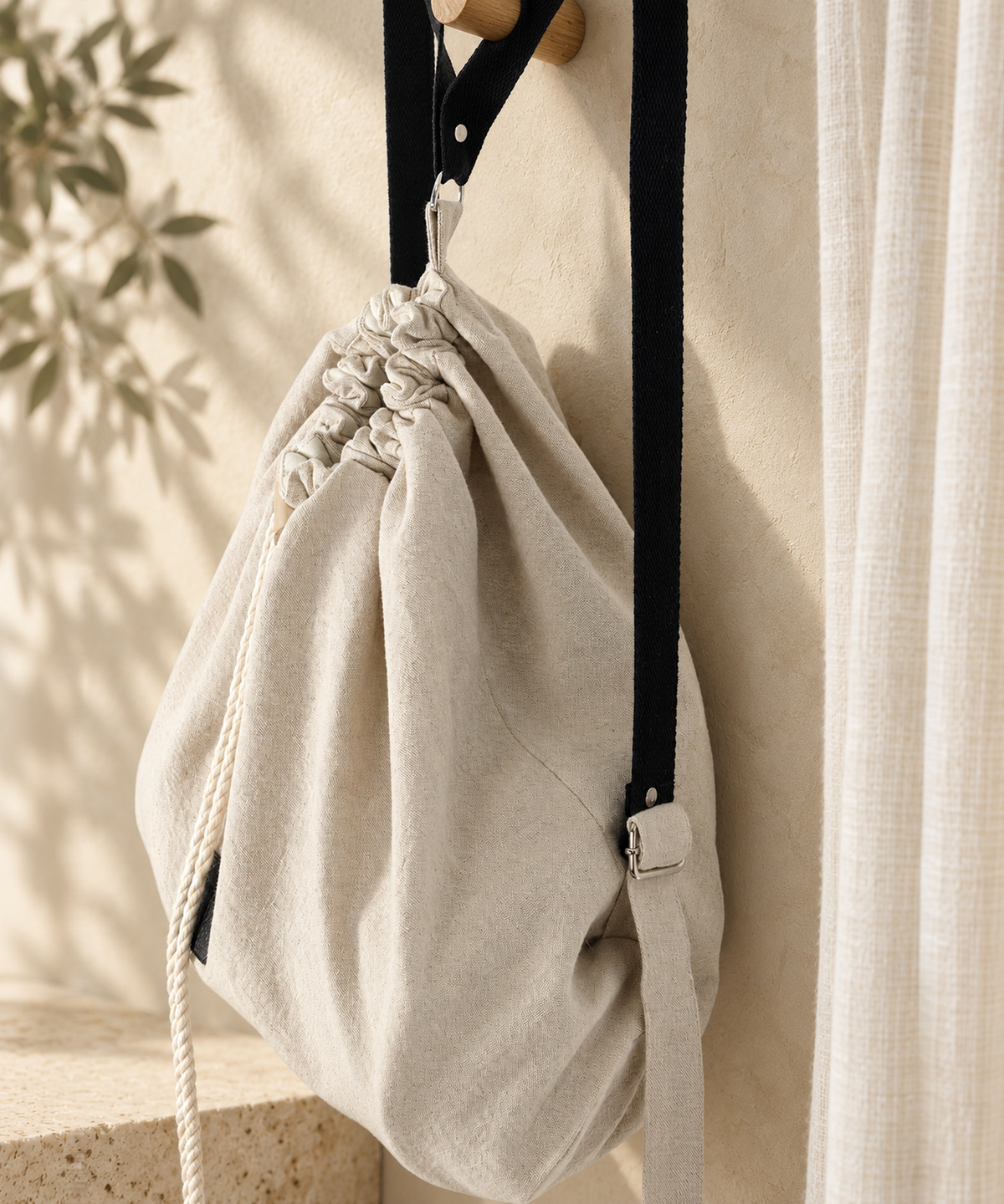 Canvas Commuter Backpack — Natural — image 3