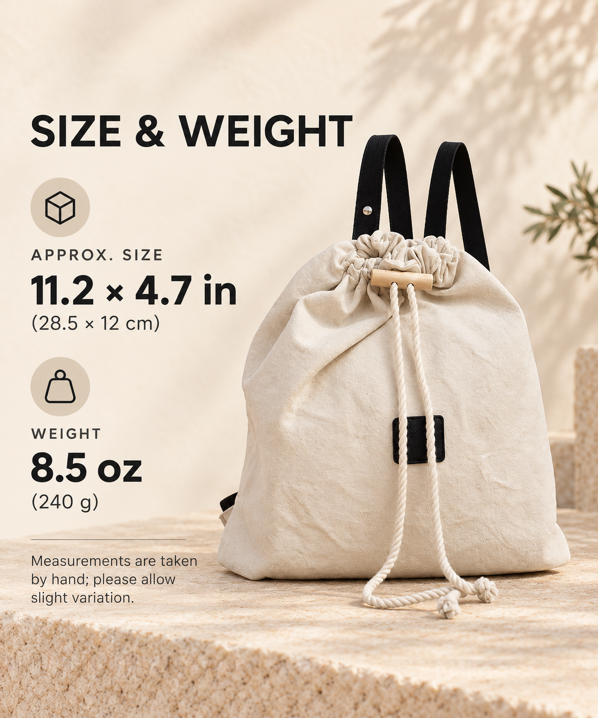 Canvas Commuter Backpack — Natural — image 5