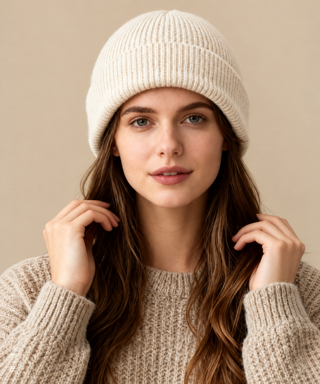 Winter Knit Hat — Yellow — image 2