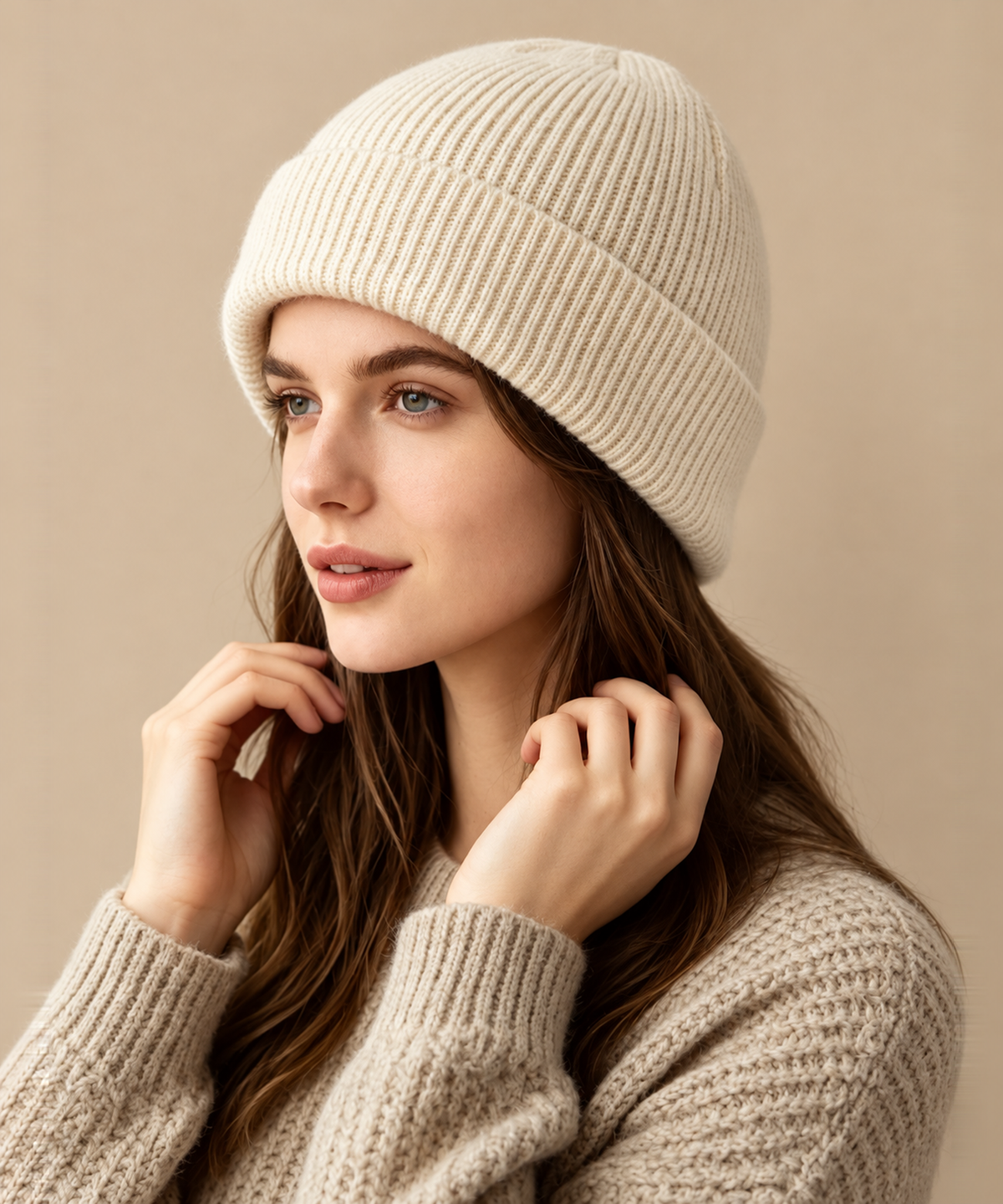 Winter Knit Hat — Yellow — image 3