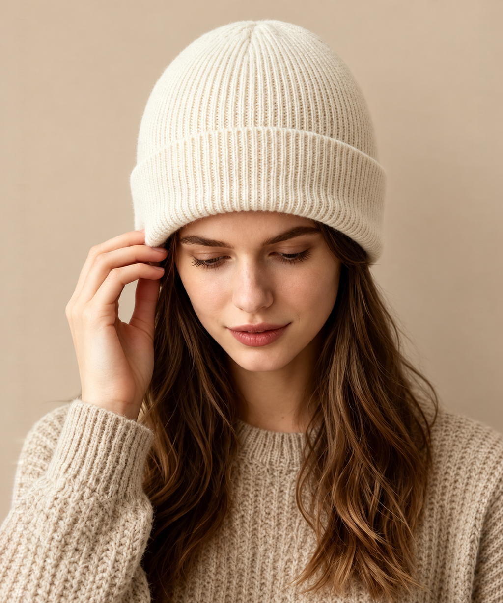 Winter Knit Hat — Yellow — image 4