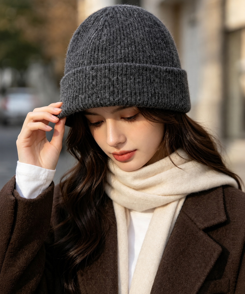 Winter Knit Hat — Black — image 4