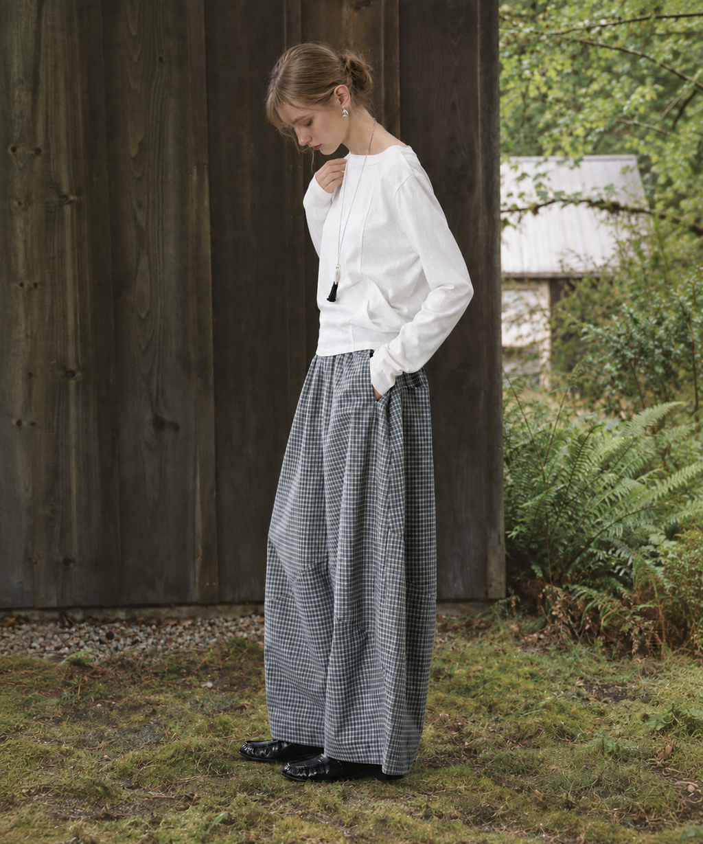 Asymmetrical Long Sleeve Top — White — image 5