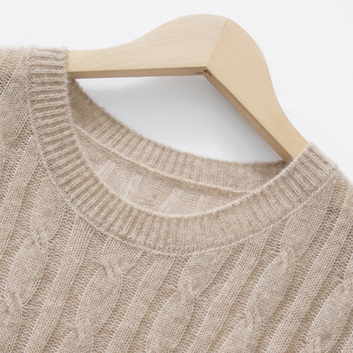 Cashmere Silk Cable-Knit Sweater