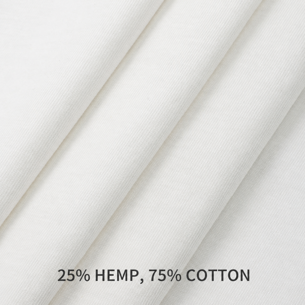 Hemp Cotton V-Neck 3/4 Sleeve Top