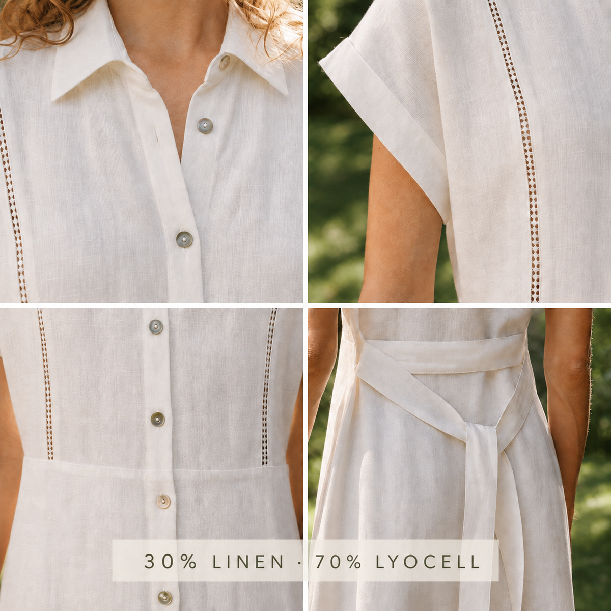 Cotton Linen Shirt Dress